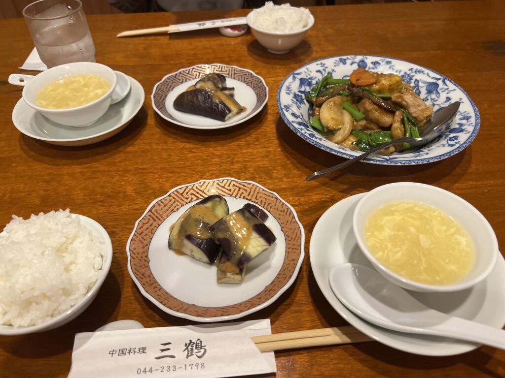 三鶴ランチ 豚ロース山椒味噌炒め定食