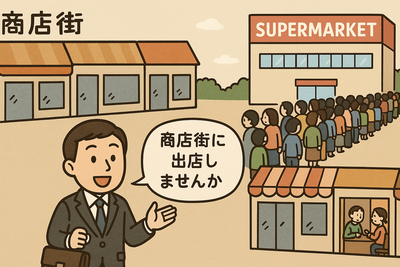 商店街の出店営業